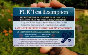 pcr test exemption card