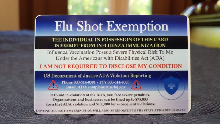 Flu Shot Exemption