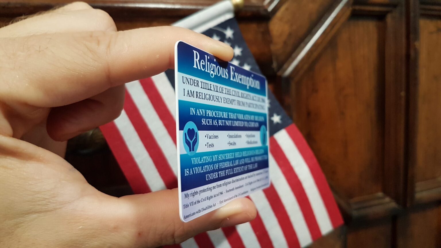 Religious Exemption Card - Exemption Cards